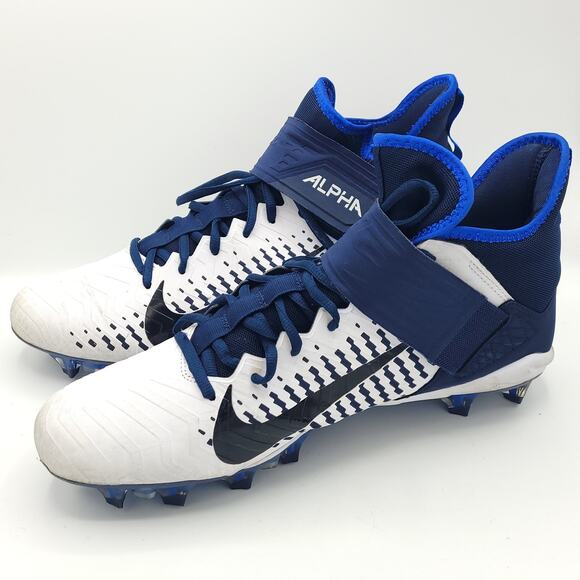 Nike Alpha Menace Pro 2 Navy Blue Cleats (AQ3209-104) Men's Size 12.5 - Picture 4 of 9